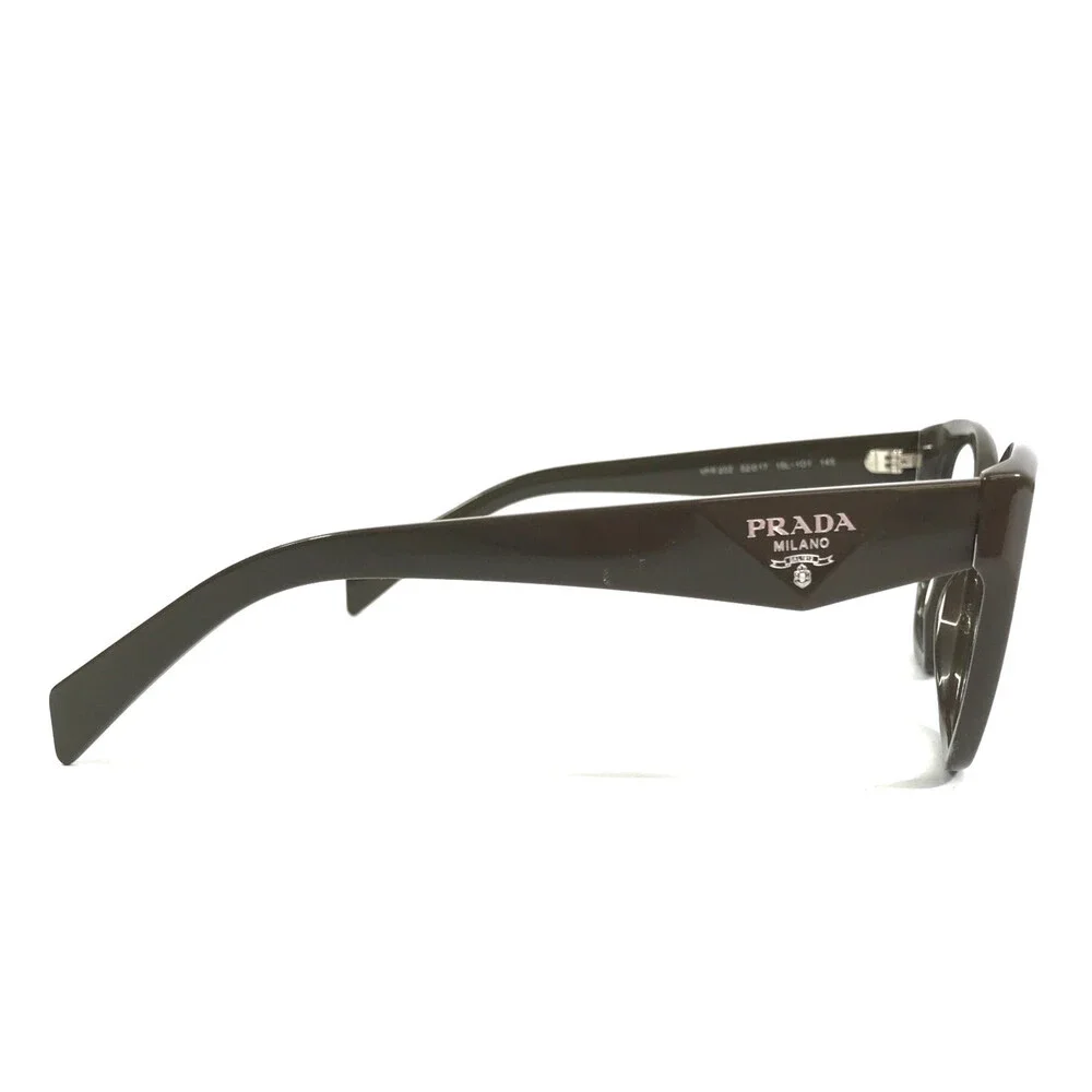 Prada Eyeglasses Frames VPR20Z 15L-1O1 Dark Brown Butterfly Full Rim 52-17-145